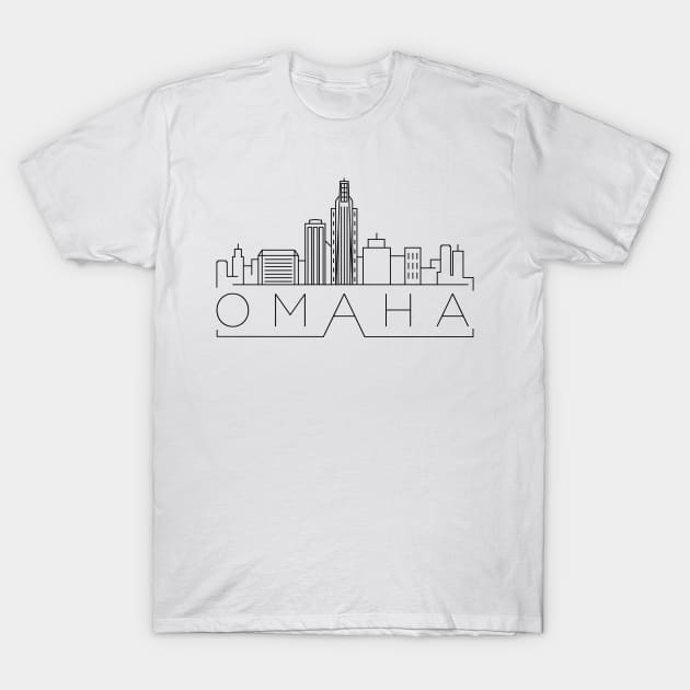 Omaha Minimal Skyline T-Shirt by kursatunsal